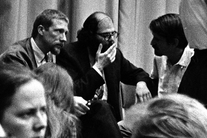 photo of Gary Snyder, Allen Ginsburg, and Robert Creeley