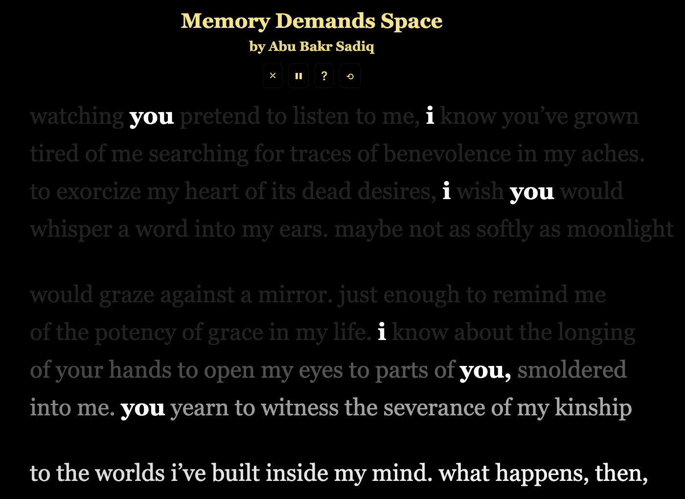 Memory Demands Space Adaptation