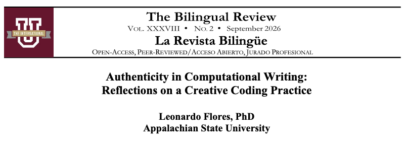 Authenticity in Computational Writing: Reflections on a Creative Coding Practice