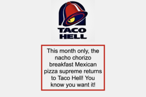 Taco Hell Menu screenshoot